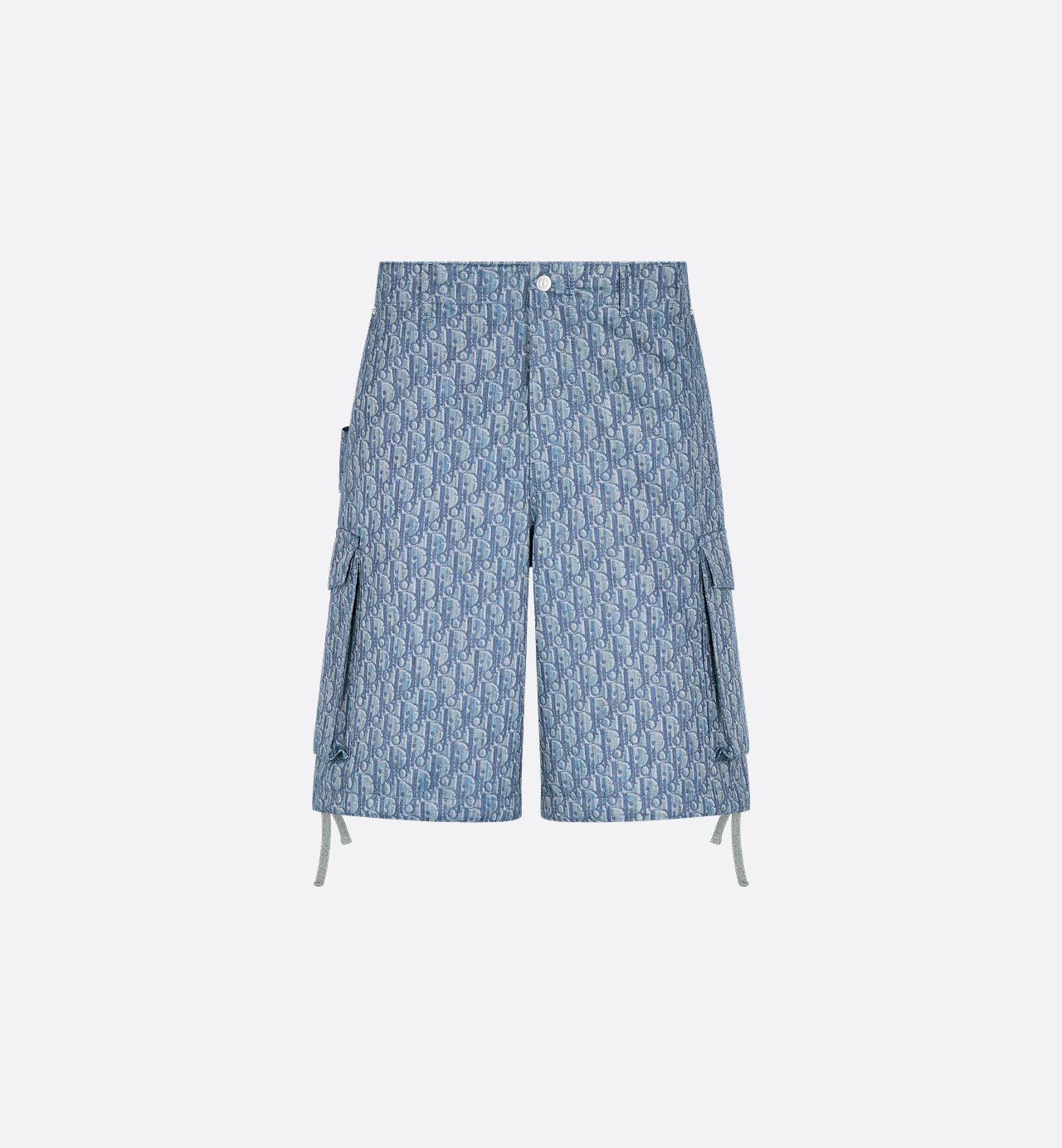 Bermuda cargo Dior Oblique Twill de coton mélangé bleu