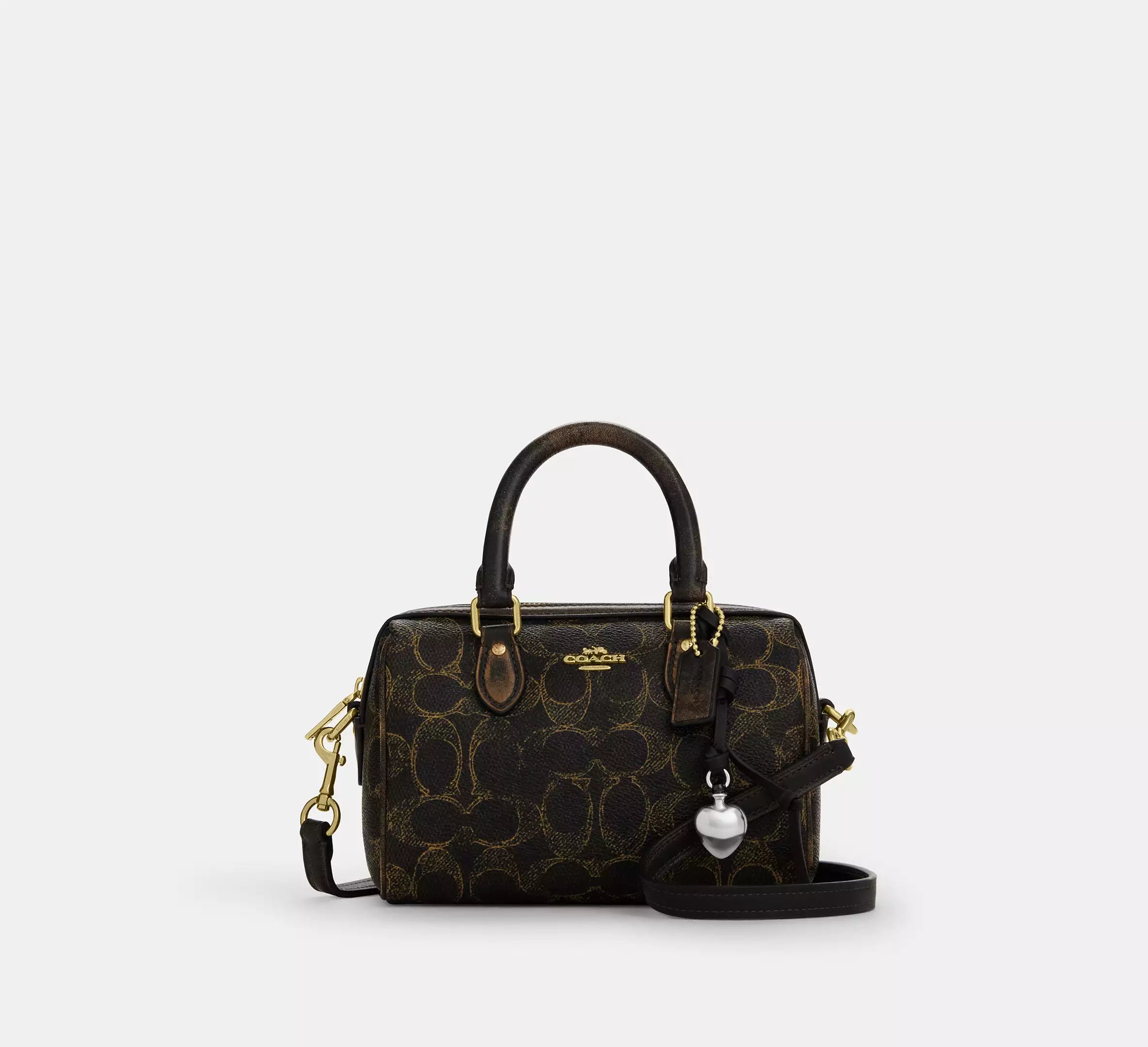 Mini Sac Bandoulière Rowan En Toile Exclusive Vieillie Avec Breloques